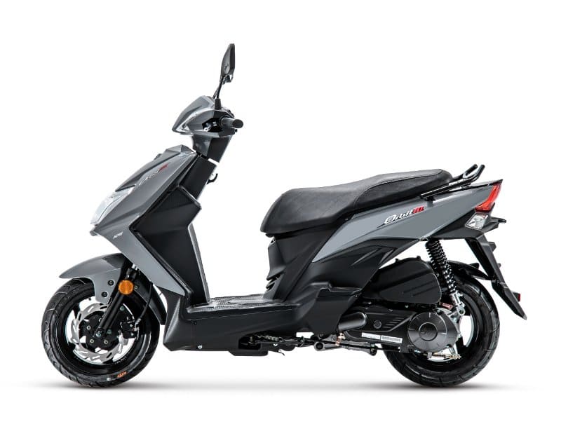 Sym Orbit 3 125 gris vue gauche Sym Orbit 3 Narco grey vu gauche